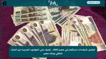 أفضل شهادات استثمار في مصر 2025.. تعرف على العوائد الجديدة من البنك الأهلي وبنك مصر
